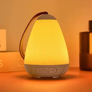 FANSBE zamanlayıcı fonksiyonu 7 renk gece lambası 20 yatıştırıcı sesler müzik uyku beyaz gürültü makinesi bebek