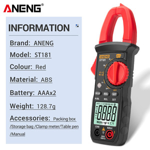 มัลติมิเตอร์ ANENG ST181 วัดกระแสไฟฟ้า DC/AC 4000 ค่า พร้อมฟังก์ชั่นวัดกระแสไฟฟ้าในรถยนต์ ความถี่ (Hz) ความจุไฟฟ้า (Capacitance) แรงดันไฟฟ้าแบบไม่สัมผัส (NCV) และความต้านทาน (Ohm) - Product Image 5