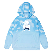 DiZNEW Bleu Mignon Vache Chaud Coeur Élégant Léger Confortable Impression Lumineuse Sweat à Capuche pour Homme Épaule Drop Sweety Sweater Hoodies