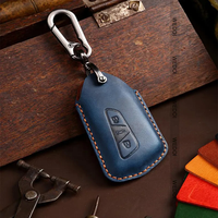 Housse de clé en cuir véritable 2023 pour VW ID.4 ID.6, housse de clé intelligente à bouton, étui pour clé de voiture, porte-clés pour accessoires Volkswagen ID.4