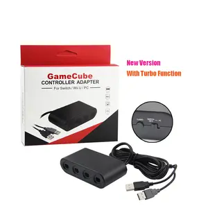 4 Ports For GameCube NGC to Wii U PC USB Adapter with Turbo Function For Nintendo Wii U Console Converter HS-WU025