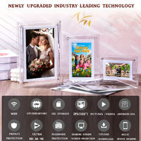 Nuevo diseño WiFi/APP 100% Protección DE PRIVACIDAD IPS Imagen Video Hd 1080p Marco de fotos digital Marco DE FOTOS inteligente 4GB con batería