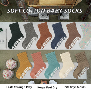 Chaussettes pour bébé en coton sans couture, absorbant la transpiration, style décontracté, tricotées pour les nouveau-nés, les garçons, les filles, les enfants, les tout-petits, en vrac, Supersky - Product Image 2