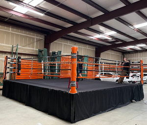 <span class=keywords><strong>Ring</strong></span> da Boxe Professionale con Piattaforma, Telaio in Acciaio di Alta Qualità, <span class=keywords><strong>Ring</strong></span> da Boxe per Esterni per Combattimenti - Product Image 6