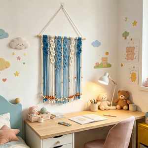 Nuevo Tapiz de Pared Hecho a Mano con Borlas de Encaje Tejido con Cuerda de Algodón para Decoración de Fondo de Dormitorio - Product Image 4