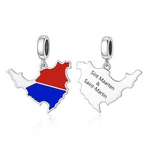 สร้อยข้อมือลูกปัดเงินแท้ 925 ลายธงชาติอารูบา ไซปรัส และเซนต์ลูเซีย ยี่ห้อ Pan Charms เข้ากับสร้อยข้อมือแท้ ดีไซน์ทันสมัย รับประกันคุณภาพ เครื่องประดับคุณภาพสูง - Product Image 2