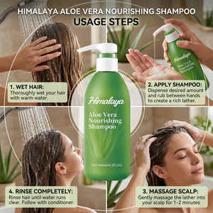 Shampooing Hydratant et Lissant 100% <span class=keywords><strong>Pur</strong></span> <span class=keywords><strong>Aloe</strong></span> Vera Marque Blanche pour Cheveux Ternes, Secs et Frisés - Product Image 5
