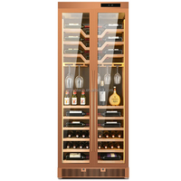 Réfrigérateur de Bar, porte en verre chauffante autoportante à Zone unique, empêche les UV avec la cave à vin, ventilateur système de refroidissement, refroidisseur, réfrigérateur à vin