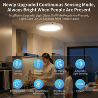 Lumière à détecteur de mouvement rechargeable par USB, lumière LED sans fil à induction pour couloir, vestiaire, armoire
