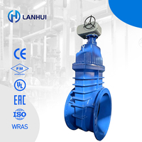Vanne à opercule à siège souple grand diamètre ISO9001 CE BS5163 GGG50 en fonte ductile NRS PN10/16 EPDM pour eau DN600-DN1200