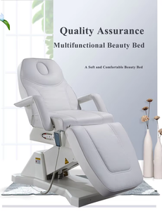 Lit de beauté multifonctionnel réglable, chaise de traitement facial, lit de massage, mobilier de salon en cuir PU - Product Image 1