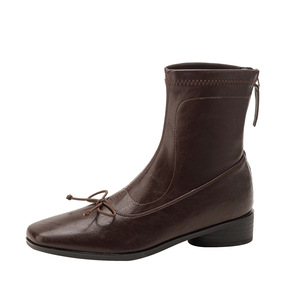 Nuevas Botas de Nieve de Tobillo Elásticas, Modernas y Versátiles para Mujer con Tacones Gruesos para Otoño e Invierno - Product Image 3