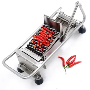 Aangepaste Dikte Ss304 Landbouw Handheld Peper Chili Chili Slicing Snijsnijmachine