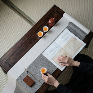 Mantel de tela para mesa Guanlan Home, estilo chino Zen, impermeable, aislante del calor, para ceremonia del té - Product Image 5