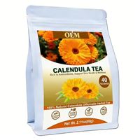 Sachets de thé à la calendula certifiés OEM - 100% naturels, riches en antioxydants pour la santé et le bien-être de la peau, qualité alimentaire, 60g, 40 sachets