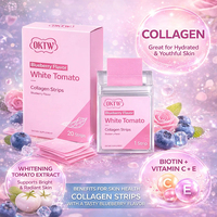 OKTW Beauty Collagen Strips White Tomato Film 7 Jours Blanchissant Soutient la Fermeté de la Peau Éclaircissant Anti-Âge Complément de Beauté
