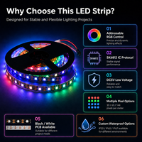 Tira de LED Programable SK6812 de 5V a Todo Color para Proyectos de Iluminación DIY con Arduino, Kit de Inicio al por Mayor