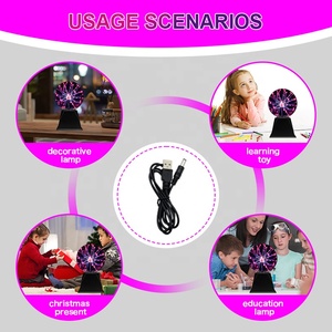 Lámpara <span class=keywords><strong>de</strong></span> bola <span class=keywords><strong>de</strong></span> <span class=keywords><strong>plasma</strong></span> grande <span class=keywords><strong>de</strong></span> 8 ", BOLA MÁGICA eléctrica para fiesta, lámpara <span class=keywords><strong>de</strong></span> bola <span class=keywords><strong>de</strong></span> cristal para niños, sensible al sonido táctil - Product Image 5