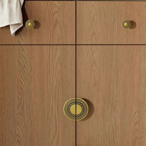 Nordic Minimalist Zinc Alloy Paired Semicircular Durable <b>Cabinet</b> Door Handle New Chinese Style Drawer Wardrobe Furniture Golden - Product Image 3