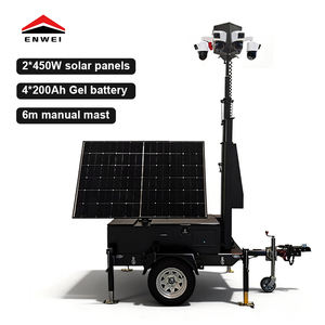 Nouvelle remorque de sécurité <span class=keywords><strong>solaire</strong></span> pour chantier de construction avec 180 °   Panneaux rotatifs pour systèmes de caméra - Product Image 1