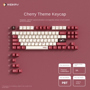 Capuchons de touches de clavier mécanique personnalisés en PBT à sublimation cerise, sur mesure, hauteur standard, thème original, axe <span class=keywords><strong>satellite</strong></span>, fabriqués en Chine - Product Image 2