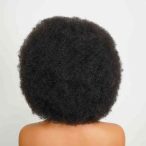 Perruques Bouclées Kinky <span class=keywords><strong>Afro</strong></span> Bombes 100 % Cheveux Humains Naturels Fluffy de 14 à 20 Pouces Fabriquées à la Machine à Prix de Gros pour Vente en Vrac - Product Image 5