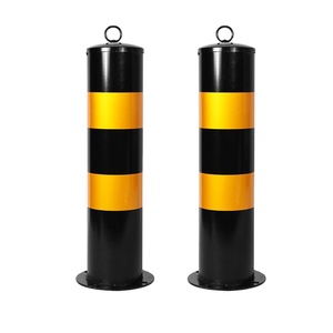 Poteau de stationnement en acier inoxydable de haute qualité pour la sécurité routière, colonne métallique fixe, barrière de stationnement réfléchissante pour avertissement – Vente en gros - Product Image 1