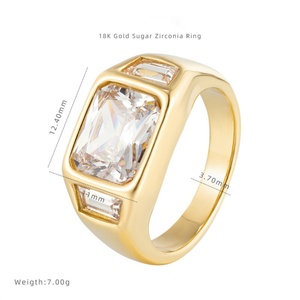 Wholesale Fashion Jewelry <b>Ring</b> Women Dainty Gold Plated Stainless Steel Zircon <b>Finger</b> <b>Rings</b> for Women - Product Image 4