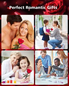 Rose préservée écologique faite à la main cadeaux de la Saint-Valentin rose rouge unique pour toujours pour les femmes maman grand-mère-cadeau de livraison Prime - Product Image 4