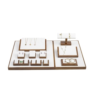 Accessoires <span class=keywords><strong>d</strong></span>'affichage de bijoux en bois haut de gamme anneau collier plateau magasin comptoir rack - Product Image 6