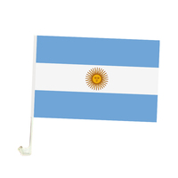 Drapeau de voiture personnalisé en polyester imprimé numériquement 12''x18'' avec drapeau de la Colombie CO, mât en plastique, séchage rapide, style suspendu, mariage