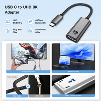 Cable trenzado de transmisión de video Ultra HD 8K UNIEAN, adaptador de video USB-C a UHD para conectar el teléfono móvil al televisor.