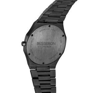 Reloj de Pulsera Delgado Personalizado de Acero Inoxidable Ultrafino con Movimiento de Cuarzo Japonés GL20, Correa de Metal, 5ATM, Dorado - Product Image 3