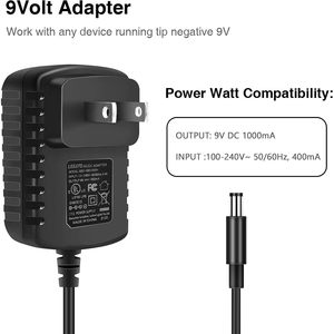 Adaptateur secteur Lekato AC/DC 9V 1000mA pour alimentation des pédales d'effets - Product Image 2