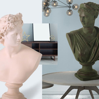 Patung Figurin David Manusia Putih Resin Gaya Eropa dengan Motif Mitologi Yunani untuk Dekorasi Ruang Tamu