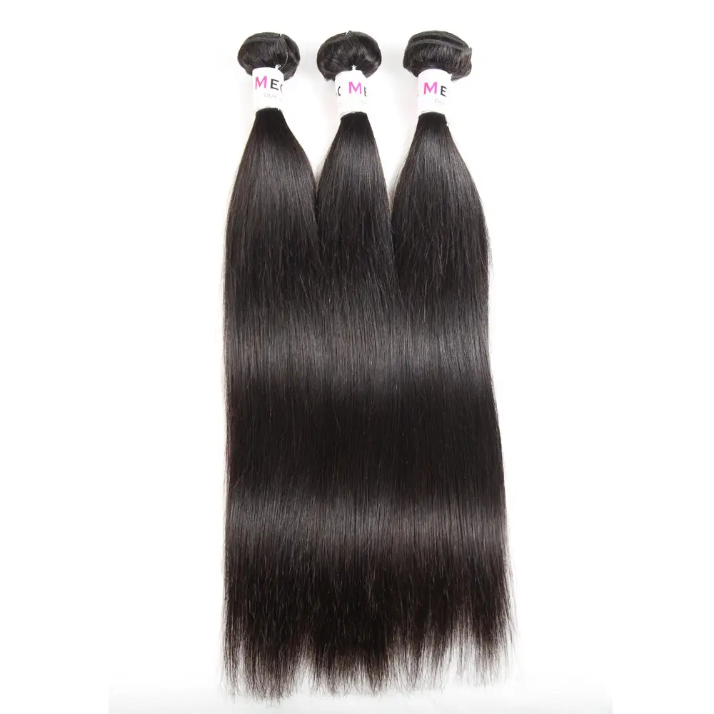 MEGALOOK 100% Real 14 16 18 20 22 24 26 28 30 Long Inches Virgin Processed Silky Straight Peruvian Human Hair
