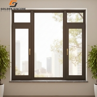 Ventanas de Aluminio con Marco Delgado de Estilo Moderno Minimalista GS, Ventana de Vidrio para Villa