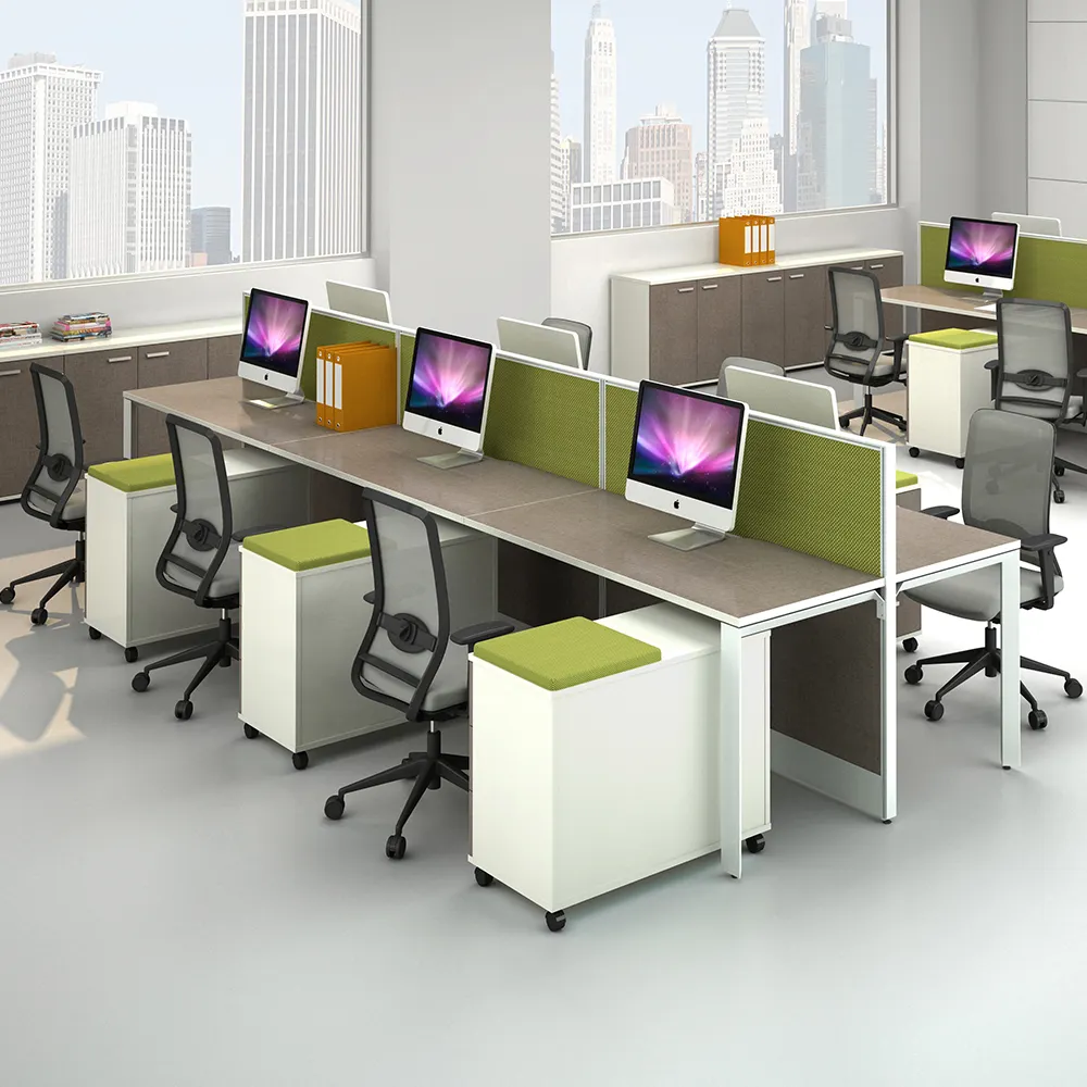 Estação de trabalho de escritório tabelas e cadeiras de luxo estação de trabalho partição móveis de escritório para sentar no escritório