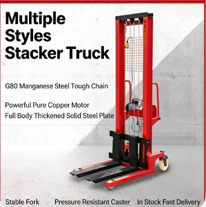 מקצועי כיתה סוללה מופעל stacker מעלית מלגזה תעשייתי נגד החלקה תעשייתית עם מסגרת פלדה מעובה עבור לוגיסטיקה - Product Image 2