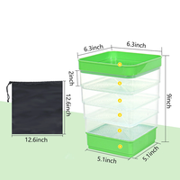 Plateau de culture hydroponique à 4 niveaux pour germer des haricots Kit de culture microverte Kit de germination des graines
