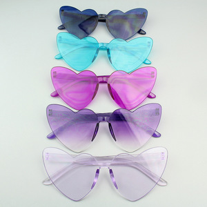 2024 Women's <b>Retro</b> Heart-Shaped <b>Sunglasses</b> Custom Logo PC Sweet Love Roses Hearts Blue Available Yellow Purple Red - Product Image 6