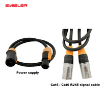 Câble d'alimentation LED étanche IP67 Powercon SAC3FX 3x2,5mm 3 conducteurs en cuivre, femelle-femelle, pour affichage LED extérieur