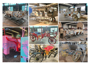 Classic Retro Horse Carriage <b>Double</b>-Row Electric Cart Hotel Hot-Selling Romantic Sightseeing Carriage - Product Image 6