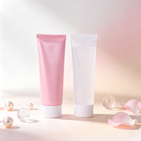 Tube cosmétique vide en plastique à presser pour crème pour les mains et nettoyant visage, impression personnalisée, 10ml, 20ml, 30ml, 50ml, 100ml, 120ml