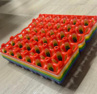 Plateau à oeufs en plastique antichoc multicouche personnalisable Boîte de stockage d'oeufs domestique commerciale Option d'impression de logo sans danger pour les aliments