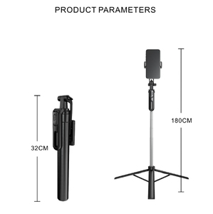 Cho máy ảnh Selfie Stick Telescopic thiết kế chống rung chức năng xoay đầu sàn đứng Tripod điều khiển từ xa - Product Image 2