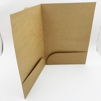 Carpetas de archivos de papel Kraft A4 A5, tamaño personalizado, presentación de papel con 2 bolsillos, venta al por mayor