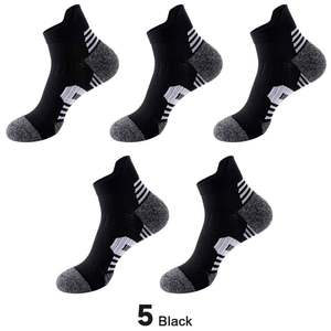 Chaussettes de sport respirantes pour hommes avec logo personnalisé, fond épais en tissu éponge, pour course à pied, basketball, randonnée, badminton, chaussettes de sport pour hommes - Product Image 1