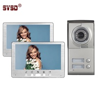 Système de contrôle d'accès par visiophone filaire pour villa multi-unités, deux écrans TFT de 7 pouces, vidéophone 720P étanche