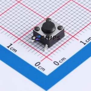 TS6645TP 250gf 013 Tactile Switch SMD-4P,6x6mm Switch Single Pole Single Throw Round Button 2.5N Vertical Mount - Product Image 1